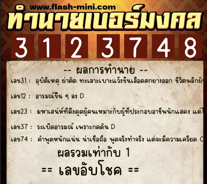 ทำนายเบอร์มงคล 0XX-3123748 ทำนายเบอร์มงคล หมายเลข 080-312374 ทำนายเบอร์มงคล 0XX-3123748 ทำนายเบอร์มงคล หมายเลข 080-312374