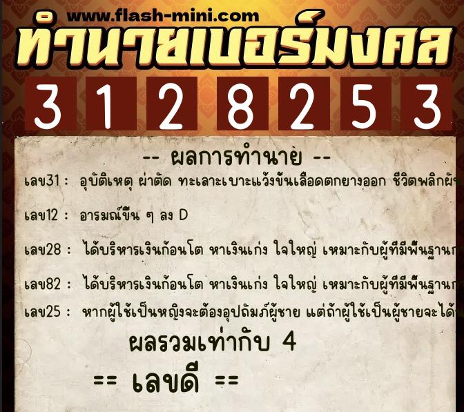 ทำนายเบอร์มงคล 0XX-3128253 ทำนายเบอร์มงคล หมายเลข 098-312825 ทำนายเบอร์มงคล 0XX-3128253 ทำนายเบอร์มงคล หมายเลข 098-312825