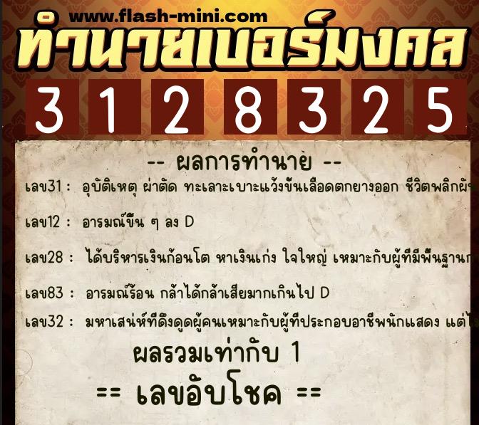 ทำนายเบอร์มงคล 0XX-3128325 ทำนายเบอร์มงคล หมายเลข 069-312832 ทำนายเบอร์มงคล 0XX-3128325 ทำนายเบอร์มงคล หมายเลข 069-312832