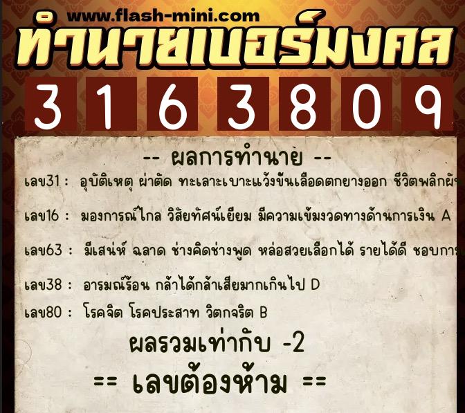 ทำนายเบอร์มงคล 0XX-3163809 ทำนายเบอร์มงคล หมายเลข 088-316380 ทำนายเบอร์มงคล 0XX-3163809 ทำนายเบอร์มงคล หมายเลข 088-316380