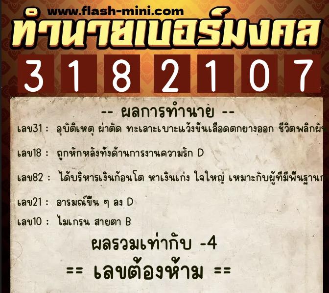 ทำนายเบอร์มงคล 0XX-3182107 ทำนายเบอร์มงคล หมายเลข 091-318210 ทำนายเบอร์มงคล 0XX-3182107 ทำนายเบอร์มงคล หมายเลข 091-318210