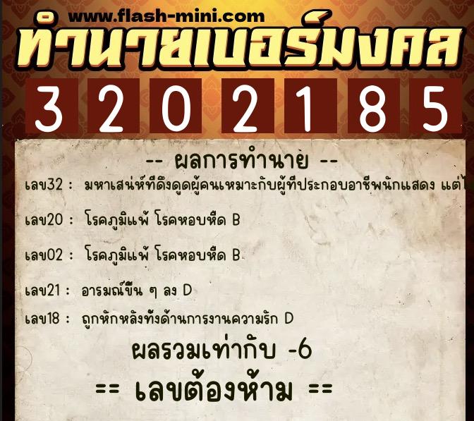 ทำนายเบอร์มงคล 0XX-3202185 ทำนายเบอร์มงคล หมายเลข 089-320218 ทำนายเบอร์มงคล 0XX-3202185 ทำนายเบอร์มงคล หมายเลข 089-320218