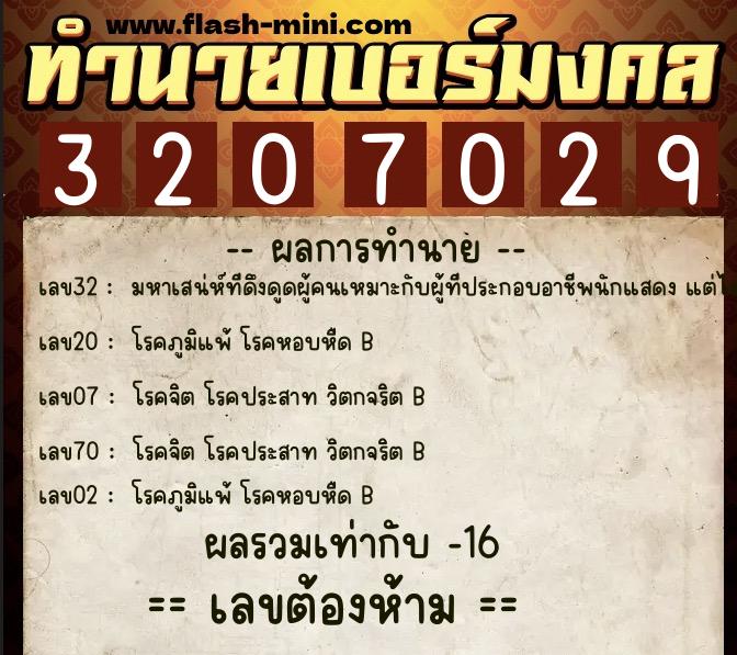 ทำนายเบอร์มงคล 0XX-3207029  ทำนายเบอร์มงคล หมายเลข 088-320702  ทำนายเบอร์มงคล 0XX-3207029  ทำนายเบอร์มงคล หมายเลข 088-320702