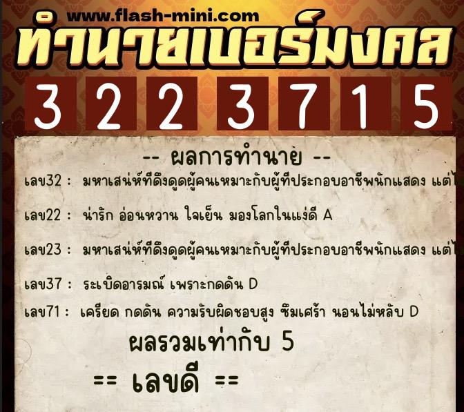 ทำนายเบอร์มงคล 0XX-3223715 ทำนายเบอร์มงคล หมายเลข 080-322371 ทำนายเบอร์มงคล 0XX-3223715 ทำนายเบอร์มงคล หมายเลข 080-322371