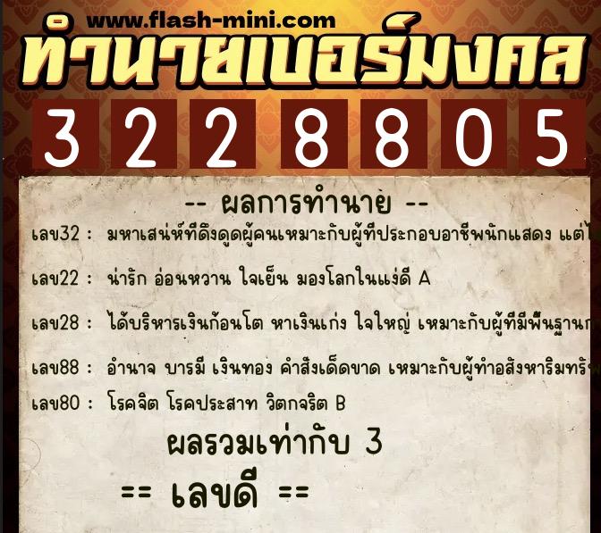 ทำนายเบอร์มงคล 0XX-3228805 ทำนายเบอร์มงคล หมายเลข 090-322880 ทำนายเบอร์มงคล 0XX-3228805 ทำนายเบอร์มงคล หมายเลข 090-322880