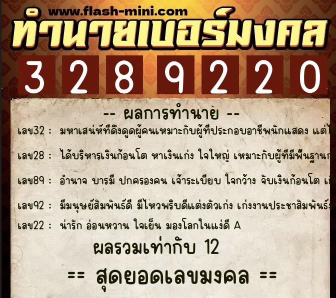 ทำนายเบอร์มงคล 0XX-3289220 ทำนายเบอร์มงคล หมายเลข 092-328922 ทำนายเบอร์มงคล 0XX-3289220 ทำนายเบอร์มงคล หมายเลข 092-328922