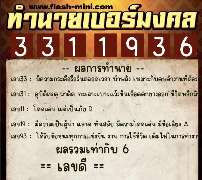 ทำนายเบอร์มงคล 0XX-3311936 ทำนายเบอร์มงคล หมายเลข 084-331193 ทำนายเบอร์มงคล 0XX-3311936 ทำนายเบอร์มงคล หมายเลข 084-331193