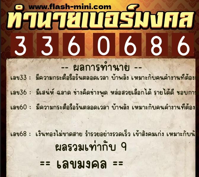 ทำนายเบอร์มงคล 0XX-3360686 ทำนายเบอร์มงคล หมายเลข 087-336068 ทำนายเบอร์มงคล 0XX-3360686 ทำนายเบอร์มงคล หมายเลข 087-336068