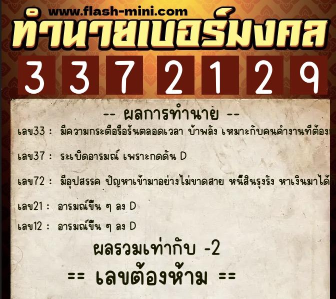 ทำนายเบอร์มงคล 0XX-3372129 ทำนายเบอร์มงคล หมายเลข 096-337212 ทำนายเบอร์มงคล 0XX-3372129 ทำนายเบอร์มงคล หมายเลข 096-337212
