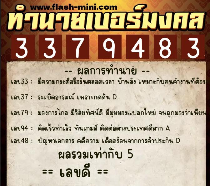 ทำนายเบอร์มงคล 0XX-3379483 ทำนายเบอร์มงคล หมายเลข 089-337948 ทำนายเบอร์มงคล 0XX-3379483 ทำนายเบอร์มงคล หมายเลข 089-337948