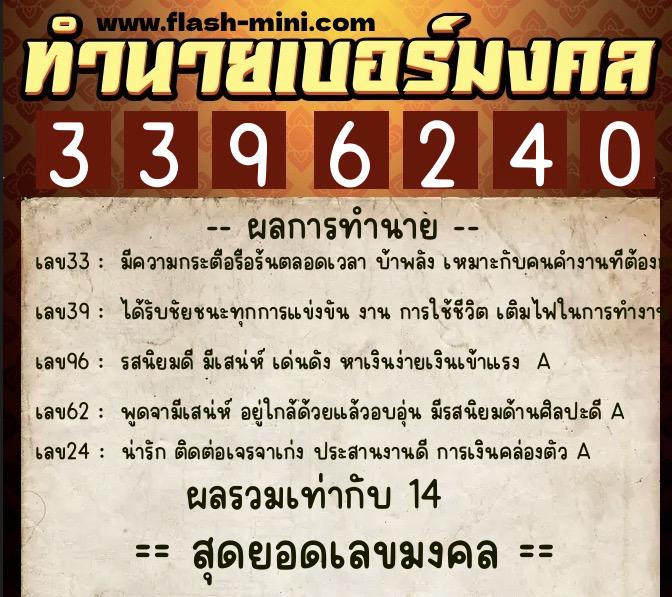 ทำนายเบอร์มงคล 0XX-3396240 ทำนายเบอร์มงคล หมายเลข 081-339624 ทำนายเบอร์มงคล 0XX-3396240 ทำนายเบอร์มงคล หมายเลข 081-339624