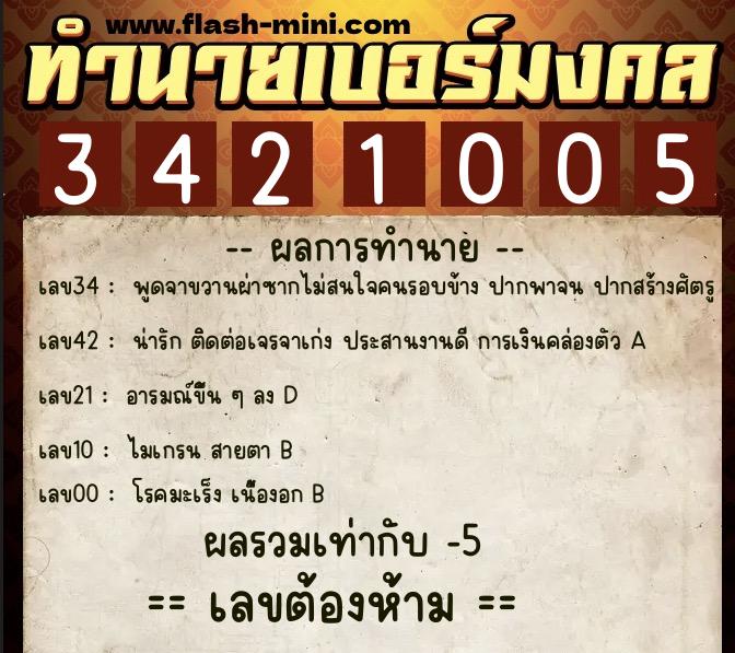 ทำนายเบอร์มงคล 0XX-3421005 ทำนายเบอร์มงคล หมายเลข 096-342100 ทำนายเบอร์มงคล 0XX-3421005 ทำนายเบอร์มงคล หมายเลข 096-342100