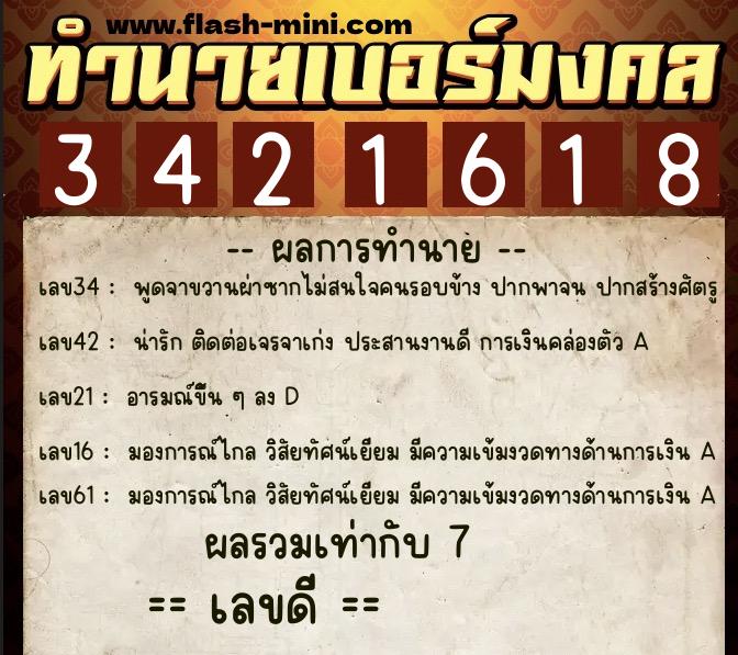 ทำนายเบอร์มงคล 0XX-3421618 ทำนายเบอร์มงคล หมายเลข 088-342161 ทำนายเบอร์มงคล 0XX-3421618 ทำนายเบอร์มงคล หมายเลข 088-342161