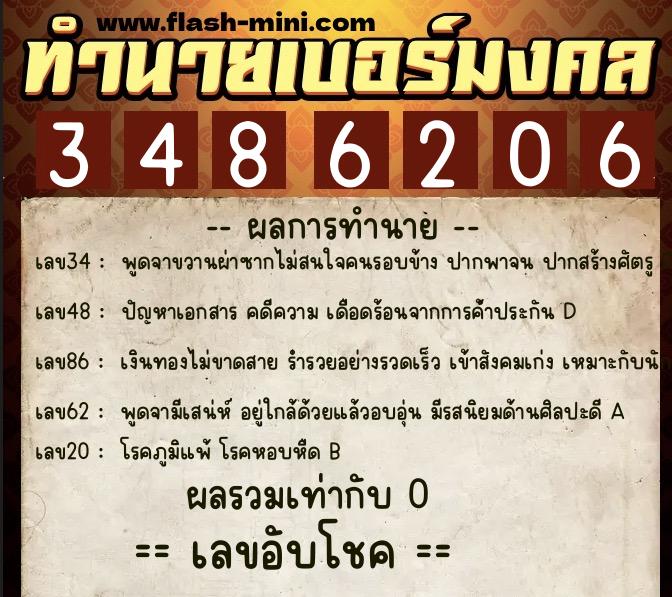 ทำนายเบอร์มงคล 0XX-3486206 ทำนายเบอร์มงคล หมายเลข 098-348620 ทำนายเบอร์มงคล 0XX-3486206 ทำนายเบอร์มงคล หมายเลข 098-348620