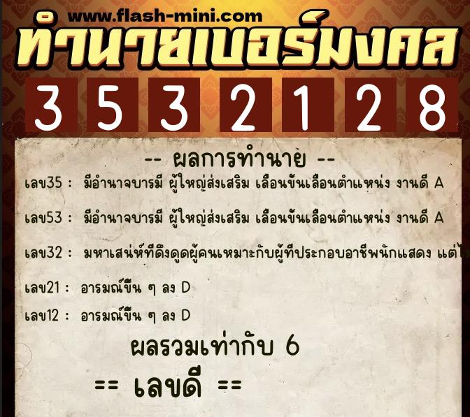 ทำนายเบอร์มงคล 0XX-3532128 ทำนายเบอร์มงคล หมายเลข 067-353212 ทำนายเบอร์มงคล 0XX-3532128 ทำนายเบอร์มงคล หมายเลข 067-353212