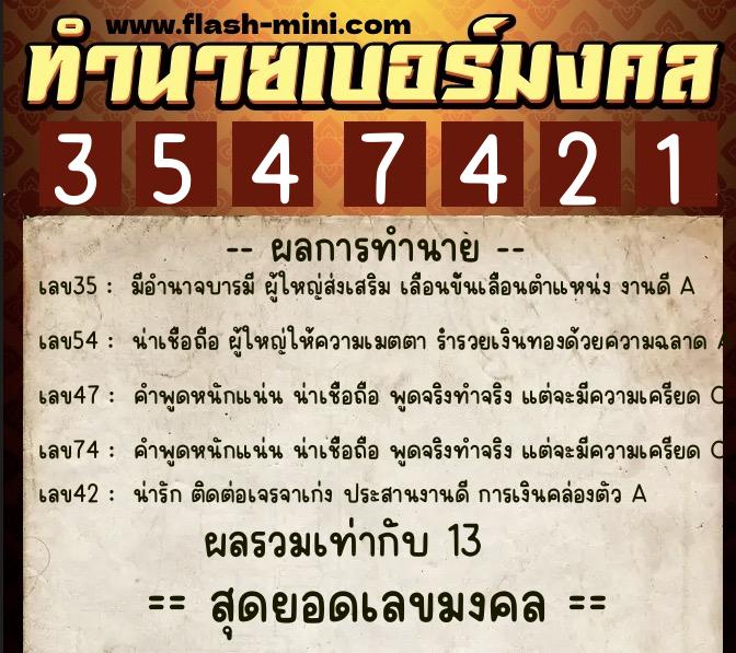 ทำนายเบอร์มงคล 0XX-3547421 ทำนายเบอร์มงคล หมายเลข 068-354742 ทำนายเบอร์มงคล 0XX-3547421 ทำนายเบอร์มงคล หมายเลข 068-354742
