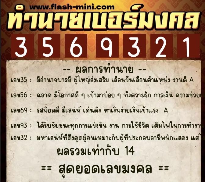 ทำนายเบอร์มงคล 0XX-3569321 ทำนายเบอร์มงคล หมายเลข 061-356932 ทำนายเบอร์มงคล 0XX-3569321 ทำนายเบอร์มงคล หมายเลข 061-356932