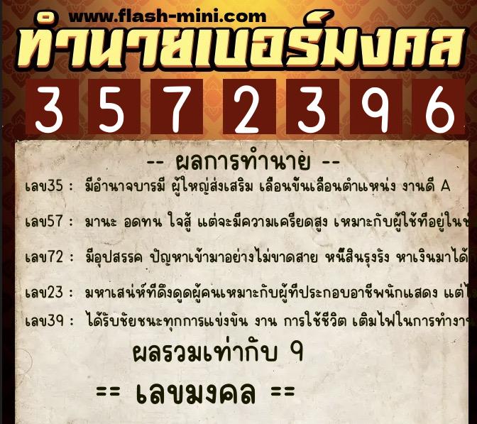 ทำนายเบอร์มงคล 0XX-3572396 ทำนายเบอร์มงคล หมายเลข 066-357239 ทำนายเบอร์มงคล 0XX-3572396 ทำนายเบอร์มงคล หมายเลข 066-357239