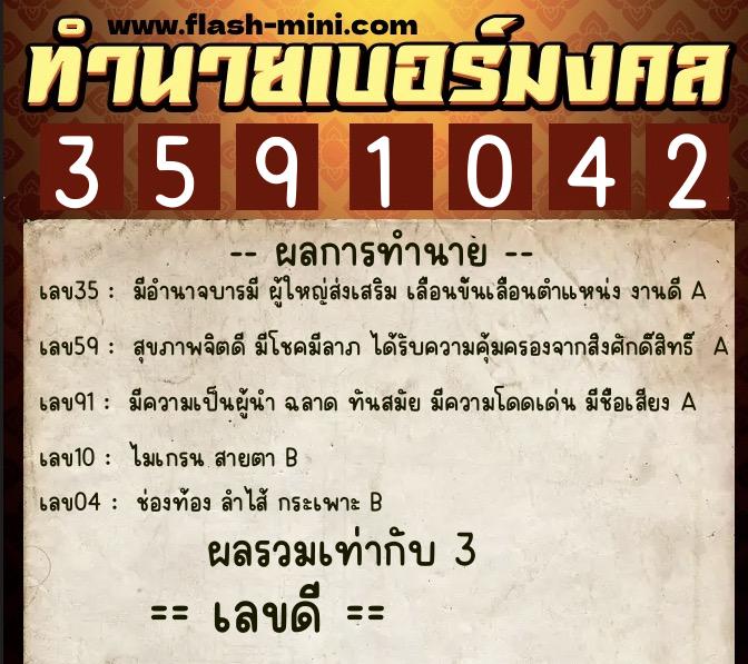 ทำนายเบอร์มงคล 0XX-3591042 ทำนายเบอร์มงคล หมายเลข 096-359104 ทำนายเบอร์มงคล 0XX-3591042 ทำนายเบอร์มงคล หมายเลข 096-359104