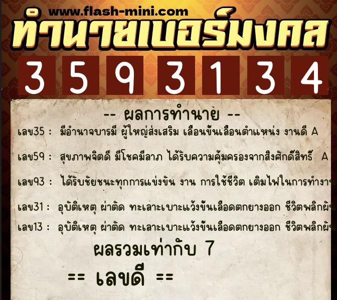 ทำนายเบอร์มงคล 0XX-3593134 ทำนายเบอร์มงคล หมายเลข 088-359313 ทำนายเบอร์มงคล 0XX-3593134 ทำนายเบอร์มงคล หมายเลข 088-359313