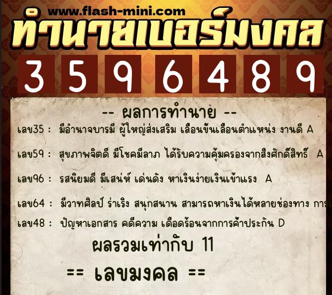 ทำนายเบอร์มงคล 0XX-3596489 ทำนายเบอร์มงคล หมายเลข 083-359648 ทำนายเบอร์มงคล 0XX-3596489 ทำนายเบอร์มงคล หมายเลข 083-359648