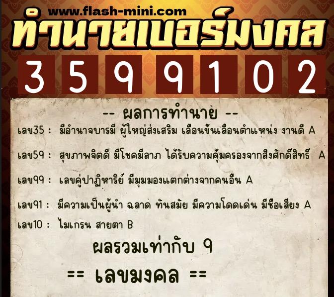 ทำนายเบอร์มงคล 0XX-3599102 ทำนายเบอร์มงคล หมายเลข 092-359910 ทำนายเบอร์มงคล 0XX-3599102 ทำนายเบอร์มงคล หมายเลข 092-359910