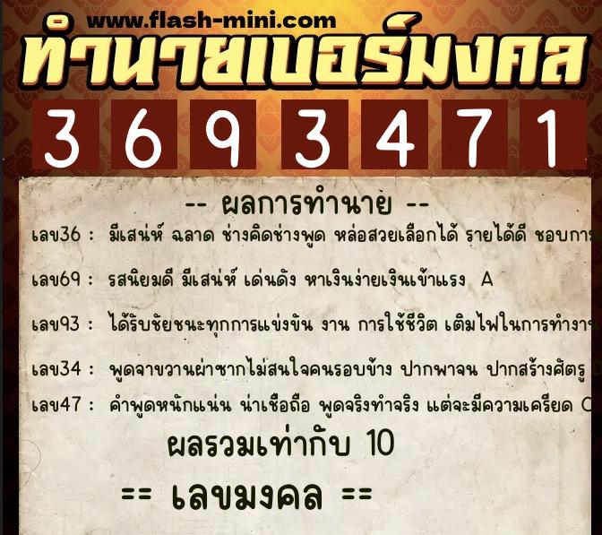 ทำนายเบอร์มงคล 0XX-3693471 ทำนายเบอร์มงคล หมายเลข 088-369347 ทำนายเบอร์มงคล 0XX-3693471 ทำนายเบอร์มงคล หมายเลข 088-369347
