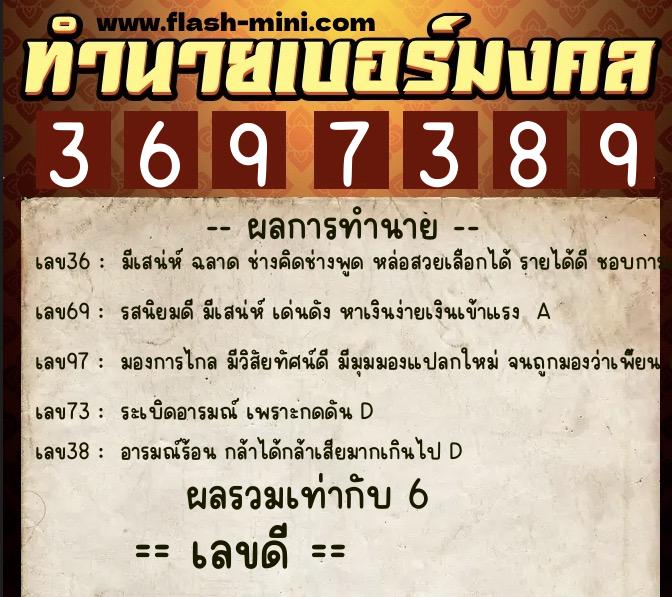 ทำนายเบอร์มงคล 0XX-3697389 ทำนายเบอร์มงคล หมายเลข 088-369738 ทำนายเบอร์มงคล 0XX-3697389 ทำนายเบอร์มงคล หมายเลข 088-369738