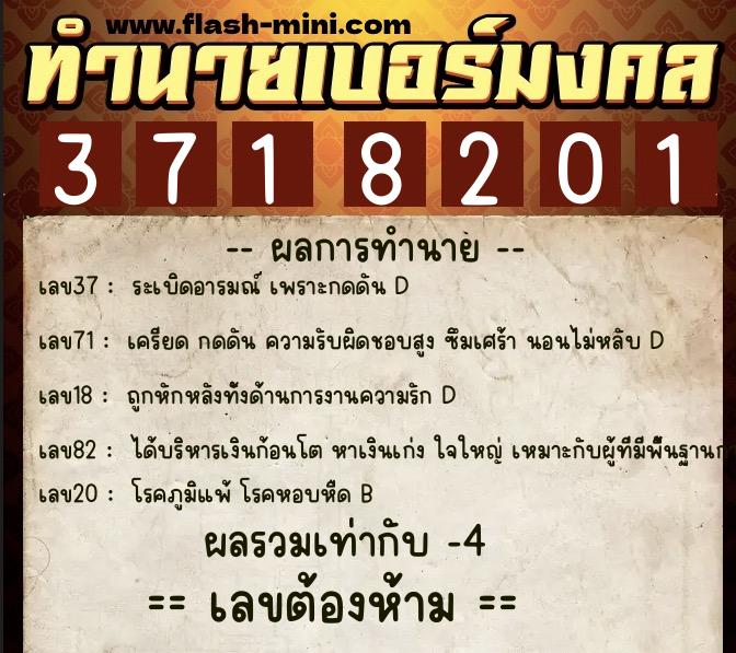 ทำนายเบอร์มงคล 0XX-3718201 ทำนายเบอร์มงคล หมายเลข 096-371820 ทำนายเบอร์มงคล 0XX-3718201 ทำนายเบอร์มงคล หมายเลข 096-371820