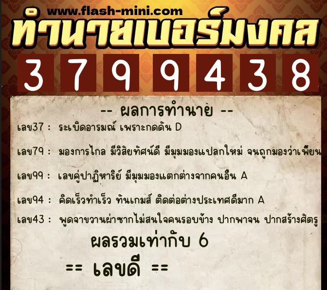 ทำนายเบอร์มงคล 0XX-3799438 ทำนายเบอร์มงคล หมายเลข 095-379943 ทำนายเบอร์มงคล 0XX-3799438 ทำนายเบอร์มงคล หมายเลข 095-379943