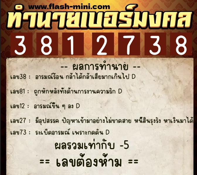 ทำนายเบอร์มงคล 0XX-3812738 ทำนายเบอร์มงคล หมายเลข 082-381273 ทำนายเบอร์มงคล 0XX-3812738 ทำนายเบอร์มงคล หมายเลข 082-381273