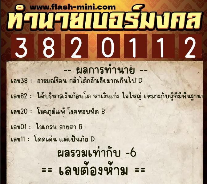 ทำนายเบอร์มงคล 0XX-3820112 ทำนายเบอร์มงคล หมายเลข 085-382011 ทำนายเบอร์มงคล 0XX-3820112 ทำนายเบอร์มงคล หมายเลข 085-382011