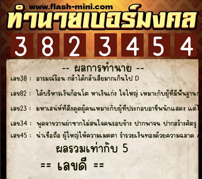 ทำนายเบอร์มงคล 0XX-3823454 ทำนายเบอร์มงคล หมายเลข 082-382345 ทำนายเบอร์มงคล 0XX-3823454 ทำนายเบอร์มงคล หมายเลข 082-382345