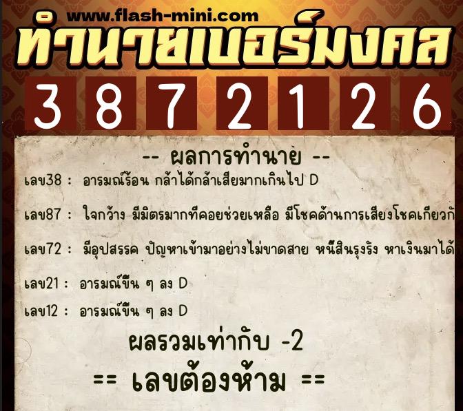 ทำนายเบอร์มงคล 0XX-3872126 ทำนายเบอร์มงคล หมายเลข 083-387212 ทำนายเบอร์มงคล 0XX-3872126 ทำนายเบอร์มงคล หมายเลข 083-387212