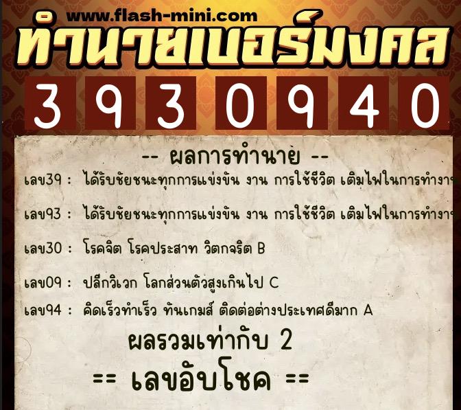 ทำนายเบอร์มงคล 0XX-3930940 ทำนายเบอร์มงคล หมายเลข 088-393094 ทำนายเบอร์มงคล 0XX-3930940 ทำนายเบอร์มงคล หมายเลข 088-393094
