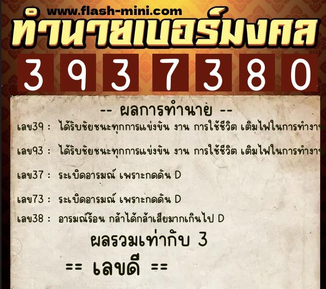 ทำนายเบอร์มงคล 0XX-3937380 ทำนายเบอร์มงคล หมายเลข 060-393738 ทำนายเบอร์มงคล 0XX-3937380 ทำนายเบอร์มงคล หมายเลข 060-393738