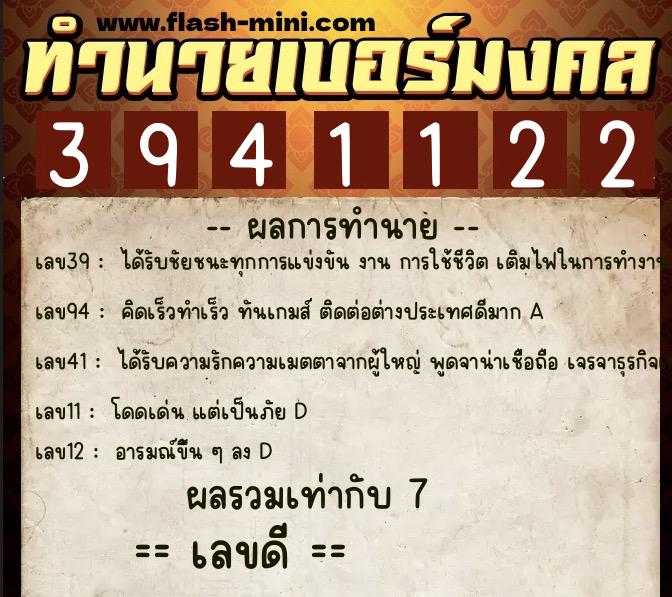 ทำนายเบอร์มงคล 0XX-3941122 ทำนายเบอร์มงคล หมายเลข 098-394112 ทำนายเบอร์มงคล 0XX-3941122 ทำนายเบอร์มงคล หมายเลข 098-394112