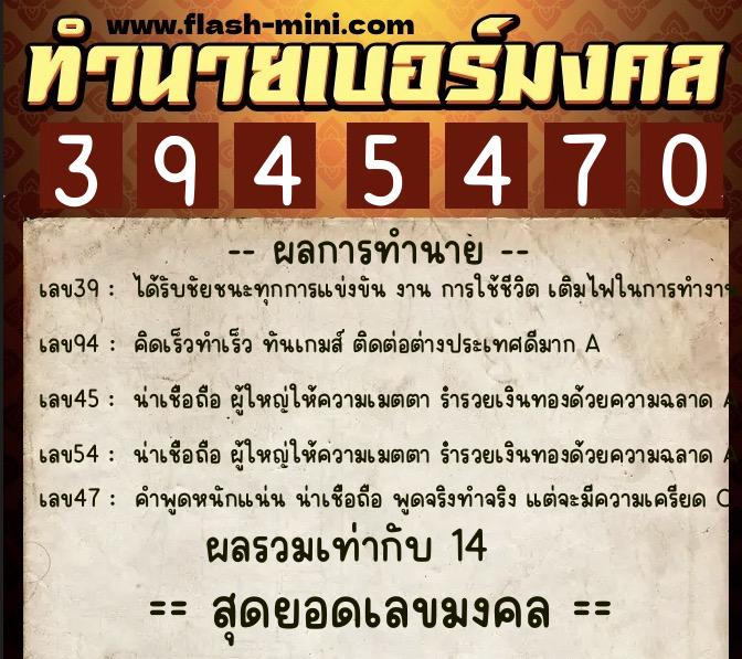 ทำนายเบอร์มงคล 0XX-3945470 ทำนายเบอร์มงคล หมายเลข 067-394547 ทำนายเบอร์มงคล 0XX-3945470 ทำนายเบอร์มงคล หมายเลข 067-394547