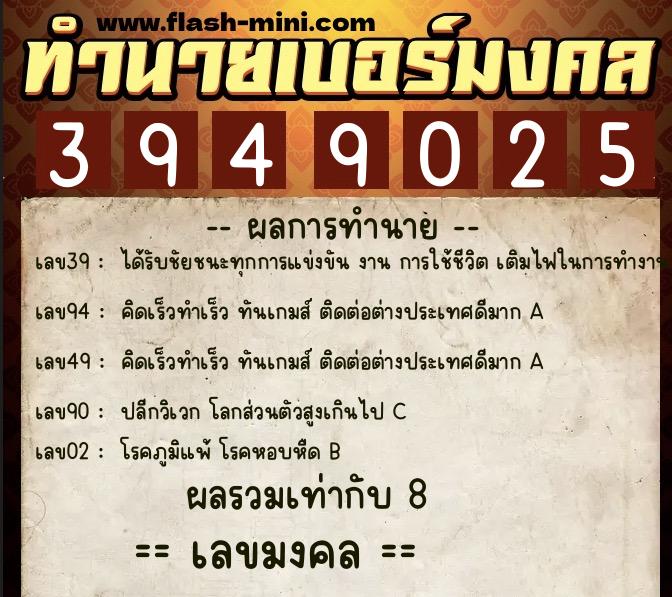 ทำนายเบอร์มงคล 0XX-3949025 ทำนายเบอร์มงคล หมายเลข 097-394902 ทำนายเบอร์มงคล 0XX-3949025 ทำนายเบอร์มงคล หมายเลข 097-394902