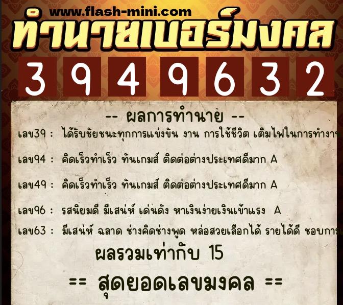 ทำนายเบอร์มงคล 0XX-3949632 ทำนายเบอร์มงคล หมายเลข 097-394963 ทำนายเบอร์มงคล 0XX-3949632 ทำนายเบอร์มงคล หมายเลข 097-394963