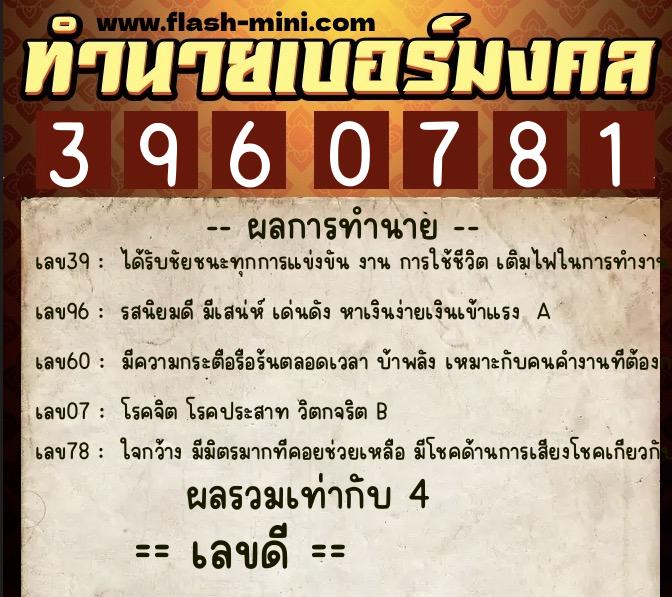 ทำนายเบอร์มงคล 0XX-3960781 ทำนายเบอร์มงคล หมายเลข 085-396078 ทำนายเบอร์มงคล 0XX-3960781 ทำนายเบอร์มงคล หมายเลข 085-396078