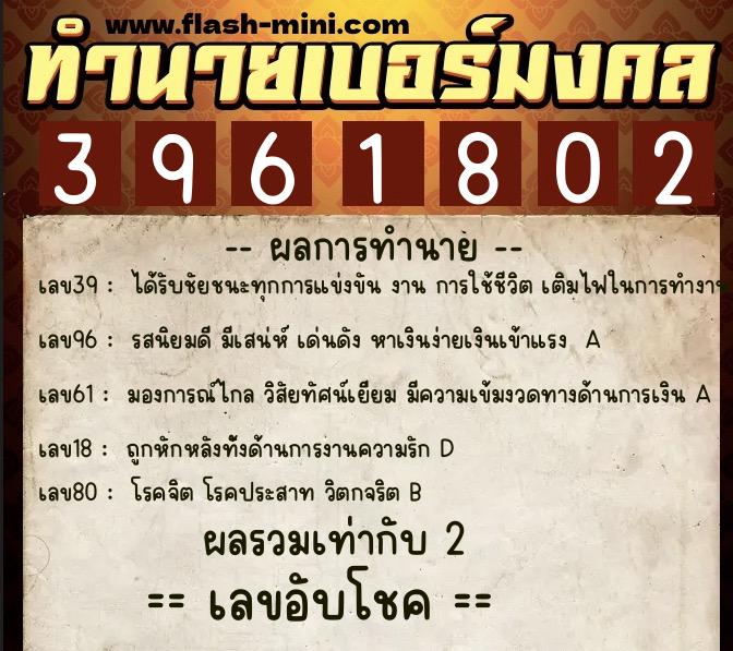 ทำนายเบอร์มงคล 0XX-3961802 ทำนายเบอร์มงคล หมายเลข 085-396180 ทำนายเบอร์มงคล 0XX-3961802 ทำนายเบอร์มงคล หมายเลข 085-396180