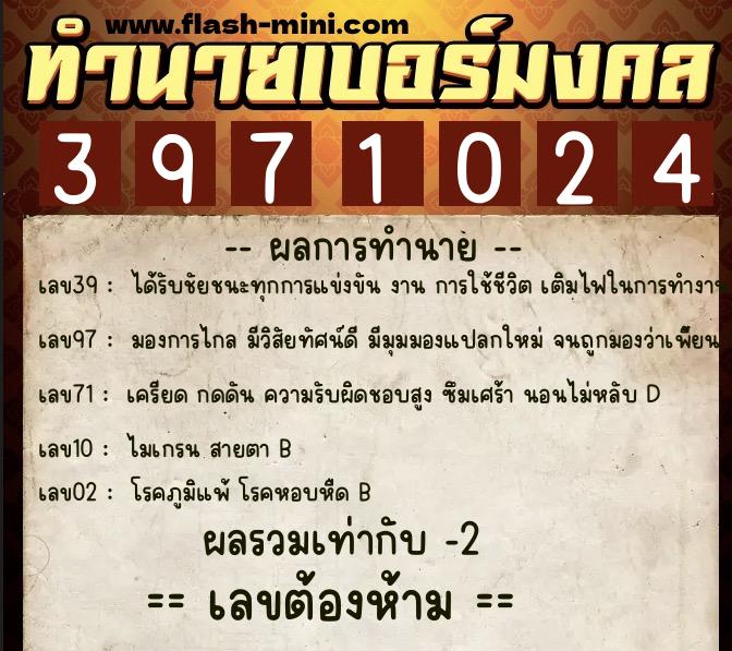 ทำนายเบอร์มงคล 0XX-3971024 ทำนายเบอร์มงคล หมายเลข 066-397102 ทำนายเบอร์มงคล 0XX-3971024 ทำนายเบอร์มงคล หมายเลข 066-397102