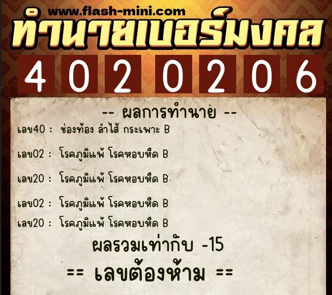 ทำนายเบอร์มงคล 0XX-4020206 ทำนายเบอร์มงคล หมายเลข 086-402020 ทำนายเบอร์มงคล 0XX-4020206 ทำนายเบอร์มงคล หมายเลข 086-402020