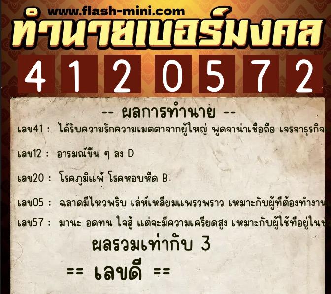 ทำนายเบอร์มงคล 0XX-4120572 ทำนายเบอร์มงคล หมายเลข 098-412057 ทำนายเบอร์มงคล 0XX-4120572 ทำนายเบอร์มงคล หมายเลข 098-412057