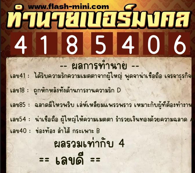 ทำนายเบอร์มงคล 0XX-4185406 ทำนายเบอร์มงคล หมายเลข 093-418540 ทำนายเบอร์มงคล 0XX-4185406 ทำนายเบอร์มงคล หมายเลข 093-418540