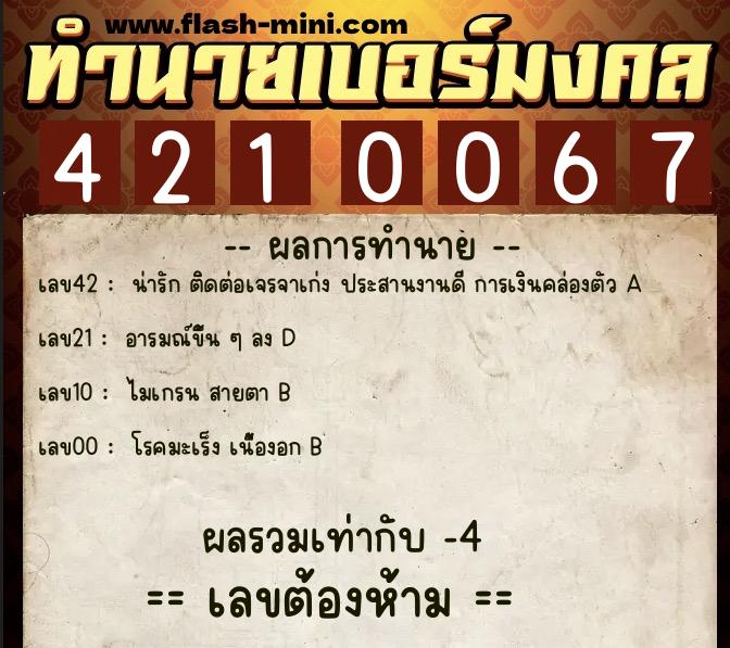 ทำนายเบอร์มงคล 0XX-4210067 ทำนายเบอร์มงคล หมายเลข 098-421006 ทำนายเบอร์มงคล 0XX-4210067 ทำนายเบอร์มงคล หมายเลข 098-421006