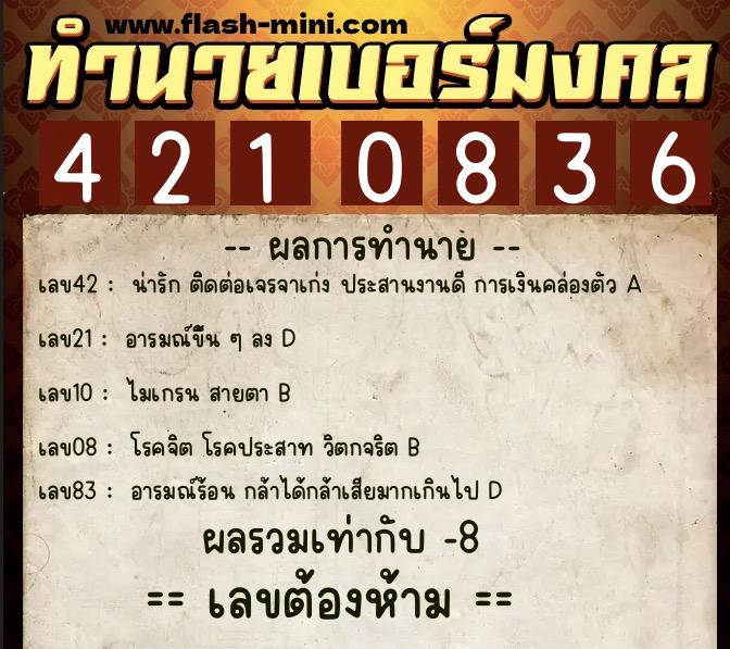 ทำนายเบอร์มงคล 0XX-4210836 ทำนายเบอร์มงคล หมายเลข 094-421083 ทำนายเบอร์มงคล 0XX-4210836 ทำนายเบอร์มงคล หมายเลข 094-421083