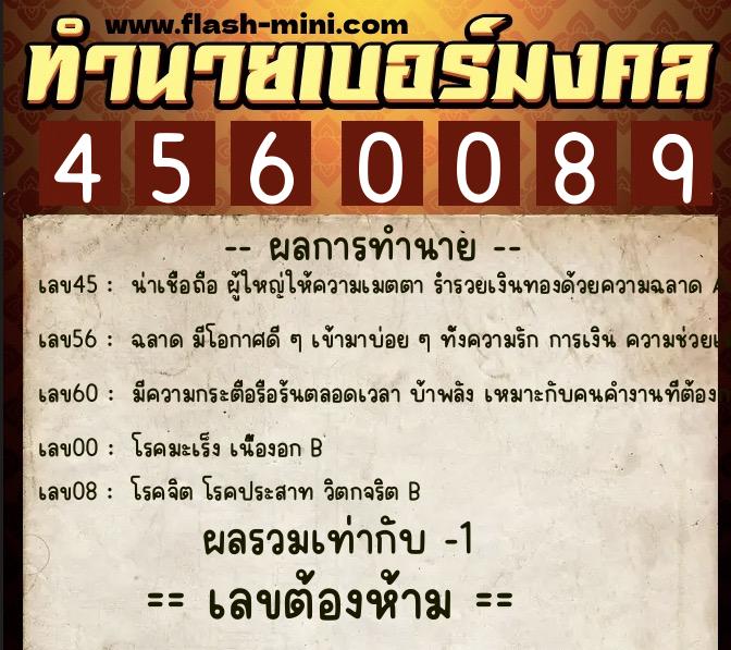 ทำนายเบอร์มงคล 0XX-4560089 ทำนายเบอร์มงคล หมายเลข 098-456008 ทำนายเบอร์มงคล 0XX-4560089 ทำนายเบอร์มงคล หมายเลข 098-456008