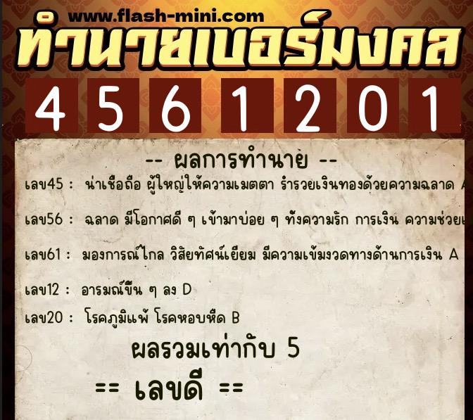 ทำนายเบอร์มงคล 0XX-4561201 ทำนายเบอร์มงคล หมายเลข 082-456120 ทำนายเบอร์มงคล 0XX-4561201 ทำนายเบอร์มงคล หมายเลข 082-456120